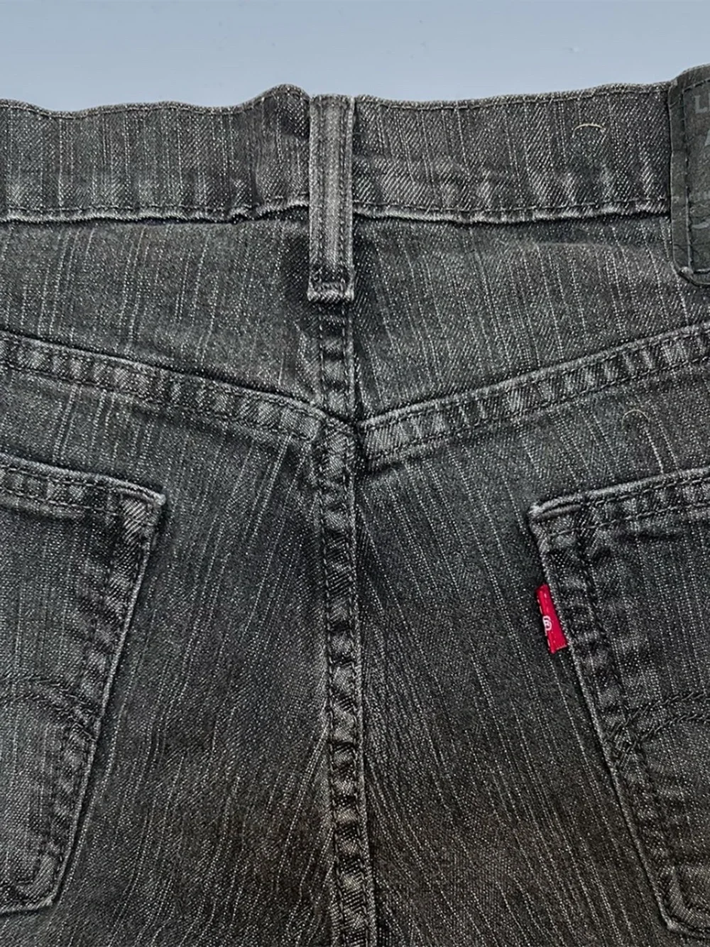 Men's LEVI'S 514 Charcoal Gray Worn Wash Slim Straight Jeans 32x34
